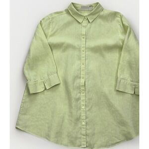 Chico's 100% Linen Size 3 (xl). Bright Color Button Front/back.